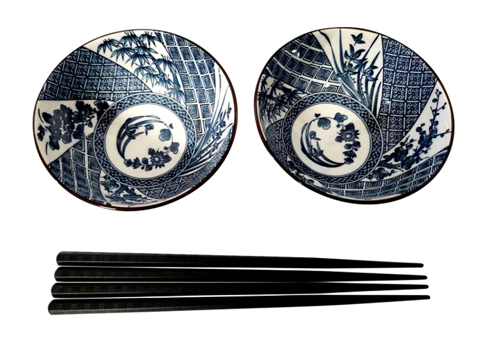 Set 2 scodelle in ceramica - Diametro 11cm - Disegno Piante - immagine 2